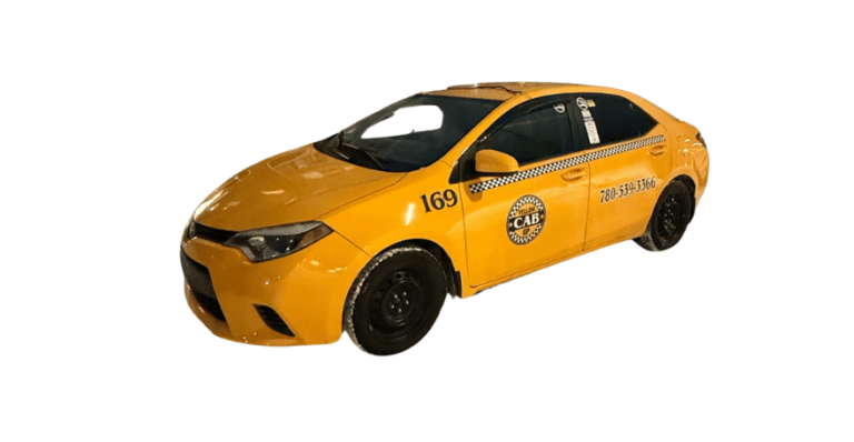 Yellow Cabs GP taxi service vehicle in Grande Prairie