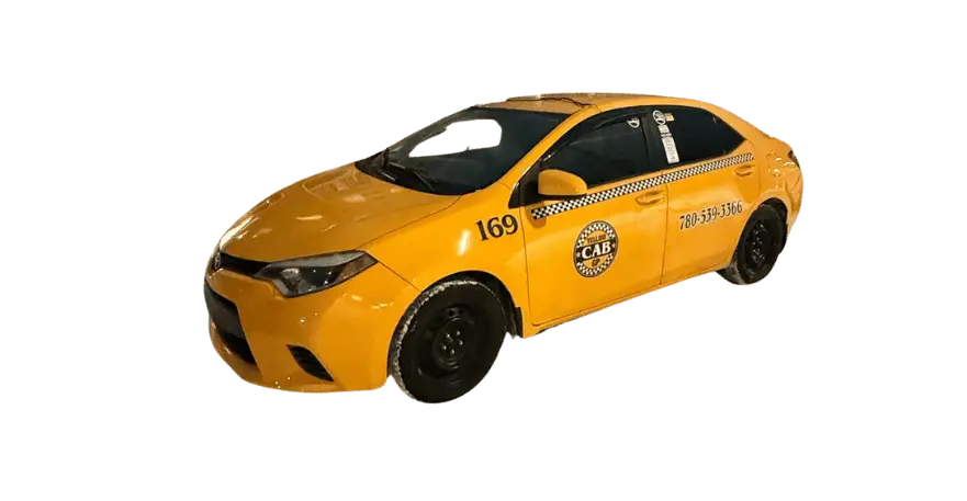 Yellow Cabs GP taxi service vehicle in Grande Prairie